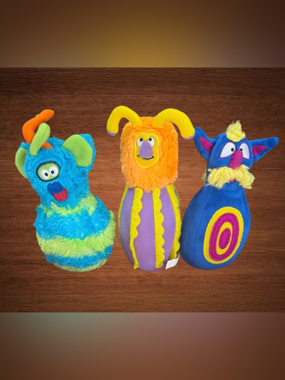 MELISSA & DOUG MONSTER BOULING LOT OF 3 PLUSH TOYS 7”